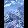 Steep pitch above the slabs