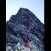 Eric climbing low on NW Ridge